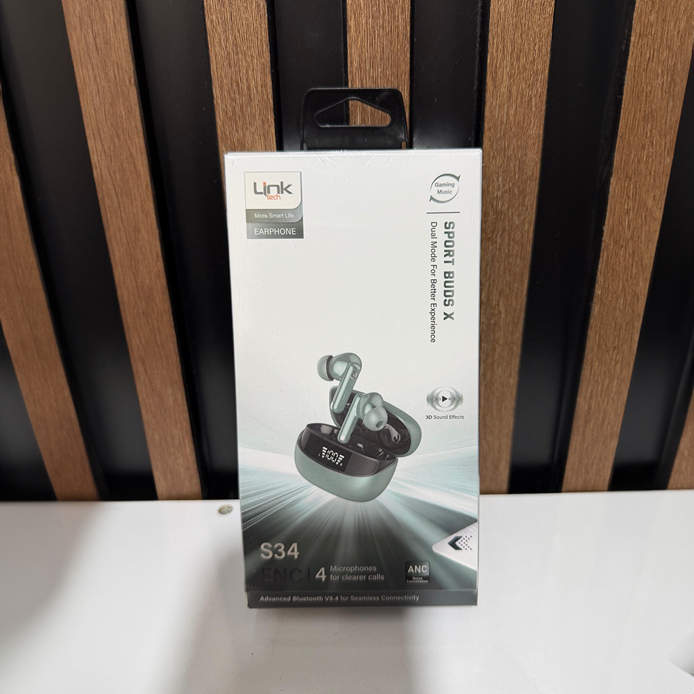 S34 Bluetooth Kulaklık – 4 Mikrofonlu, ENC & ANC, 3D Ses, V5.4