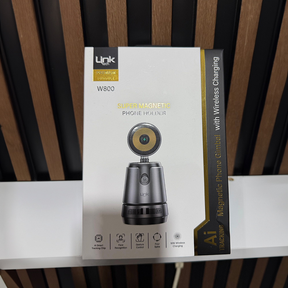 W800 Akıllı Manyetik Telefon Tutucu – 10W Kablosuz Şarj, Yüz Tanıma & Akıllı Takip