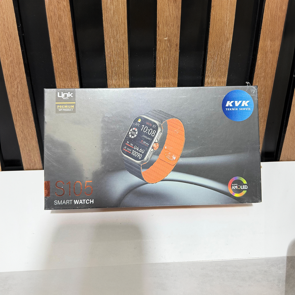 S105 Akıllı Saat – Süper AMOLED, Bluetooth Arama, IP68, Stres & Kalp Takibi