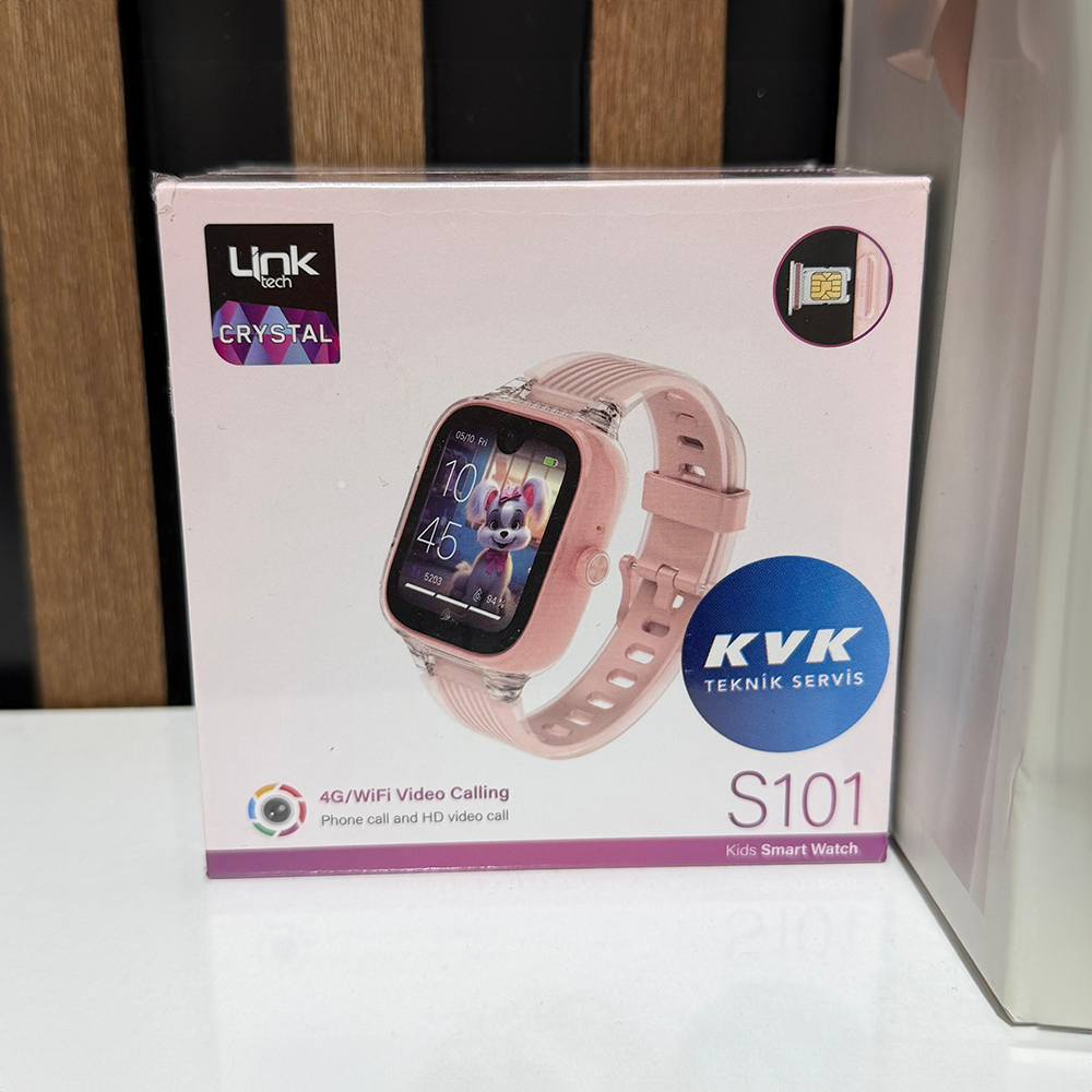 S101 Kız Çocuk Akıllı Saat – SIM Kartlı, GPS Takip, 4G Görüntülü Arama, IP68