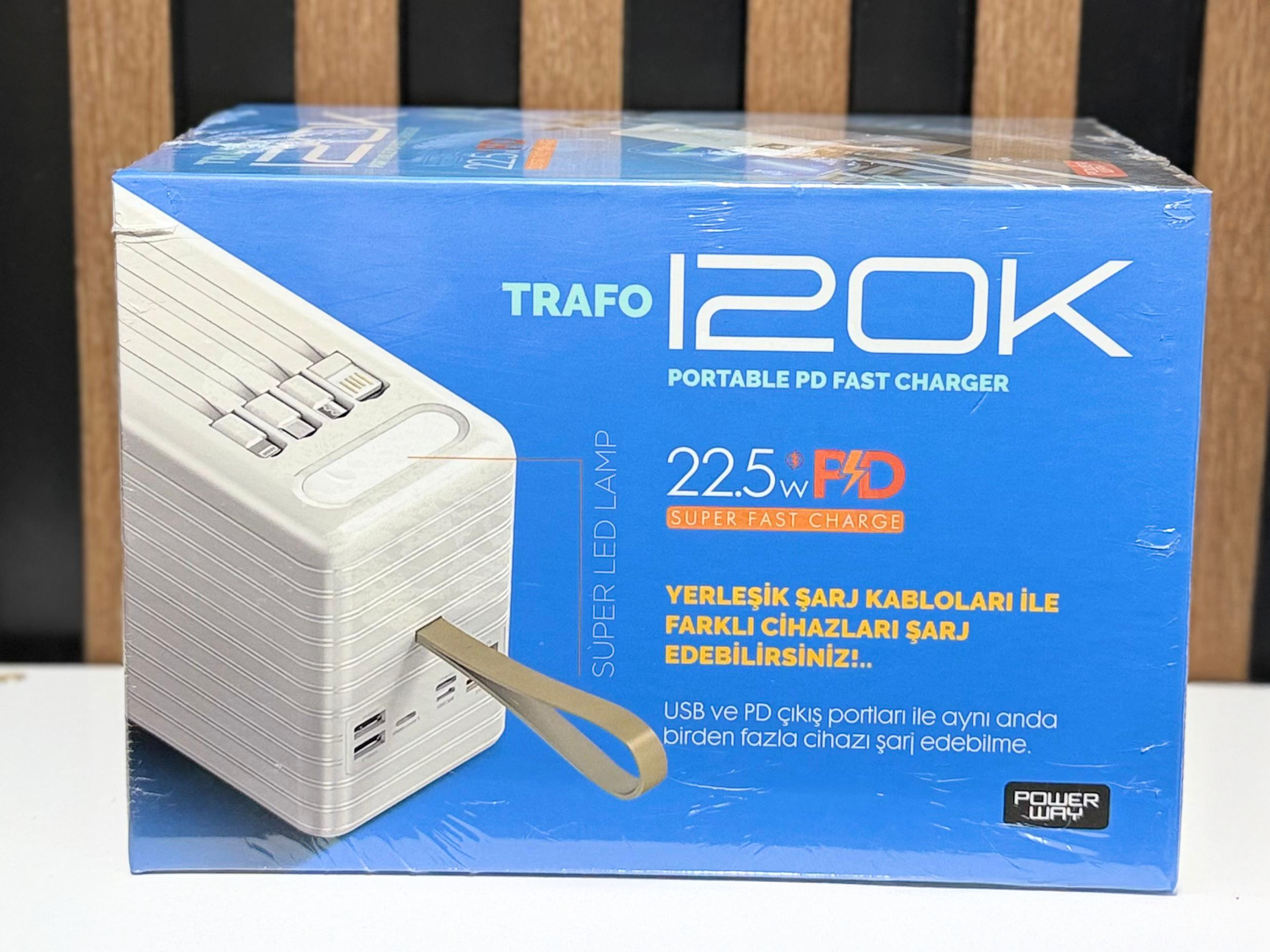 12000 mAh Süper LED Lambalı Powerbank – 22.5W PD Süper Hızlı Şarj