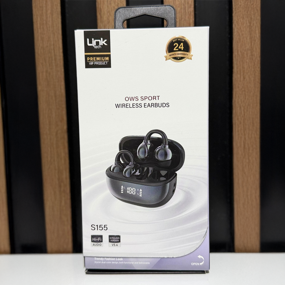 Link Tech S155 Dijital Ekranlı Küpeli Bluetooth Kulaklık – 400 mAh
