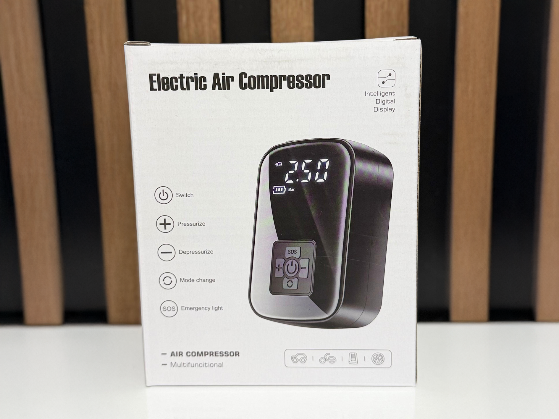 Dijital Ekranlı Elektronik Şarjlı Hava Kompresörü – Çok Fonksiyonlu
